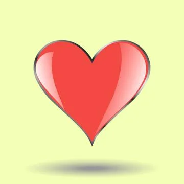 Vector image of a red heart ,valentine day,love Stock Illustration