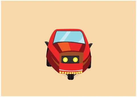 Vector image of retro self balancing car. Stock Illustration