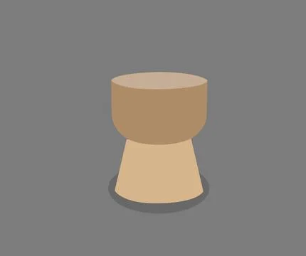 Vector image of round table. Illustrazione stock