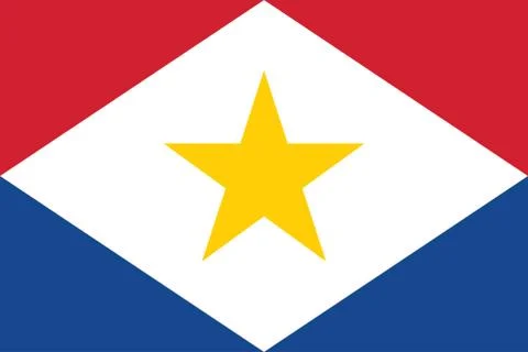 Vector Image of Saba Flag Stock Illustration