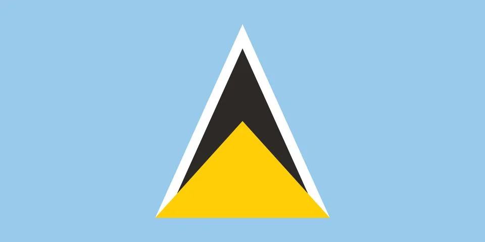 Vector Image of Saint Lucia Flag Stock Illustration