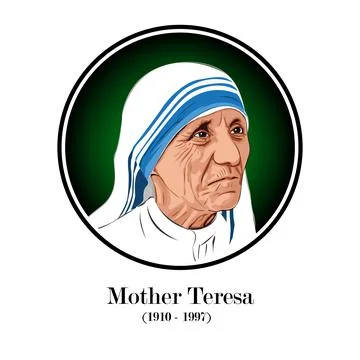 Vector image of saint mother teresa Stock Illustration