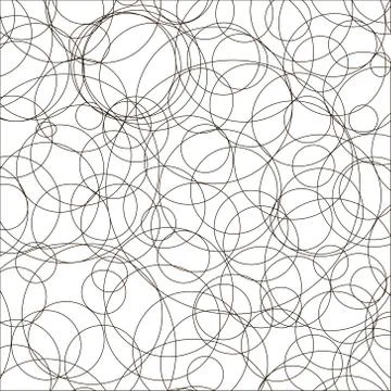 Vector image seamless pattern of many black circle Illustrazione stock