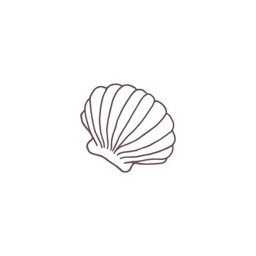 Vector image of a seashell in a contoured graphic style. Cute abstract design Stock Illustration