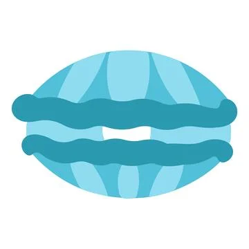 Vector image of seashell. Logo symbol. Element of underwater flora and fauna, Illustrazione stock