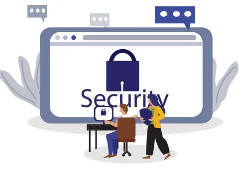 Vector Image Of Security Software Concept Stock Illustration