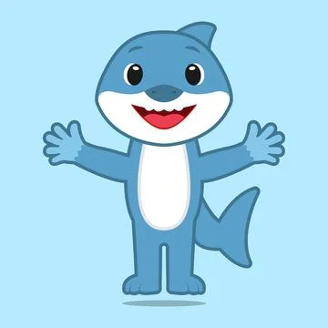 Vector image of a shark 스톡 일러스트