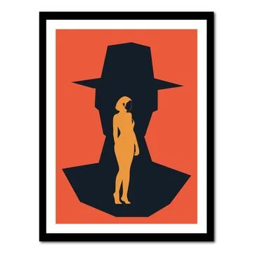 Vector image of silhouette of man and woman. Stock Illustration
