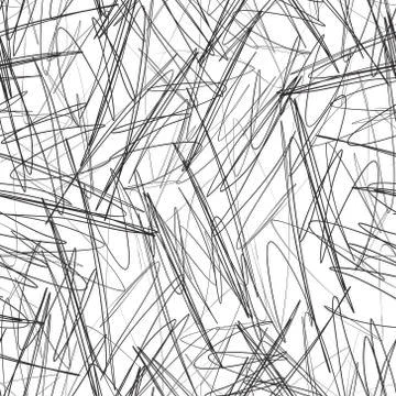 Vector image of simple curved sharp black lines on a white background. Stock Illustration