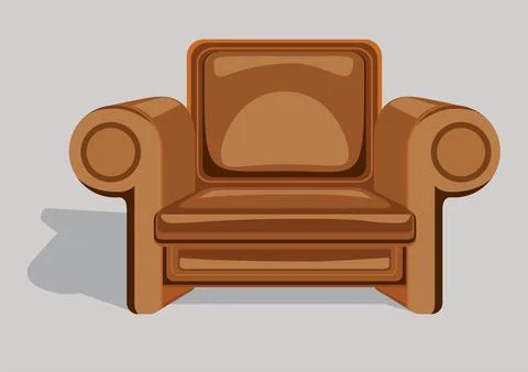 Vector image of single sofa. Stock Illustration