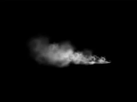 Vector image of smoke with the effects of fog, clouds on a black background Illustrazione stock
