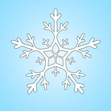 Vector image of snowflake for your projects Stock Illustration