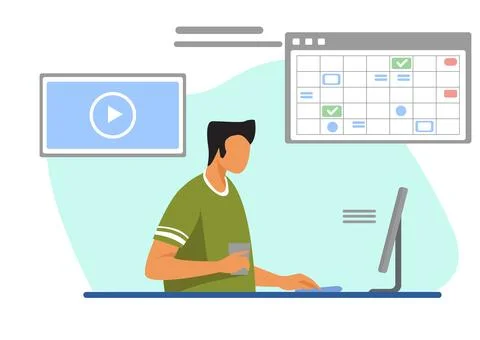 Vector image of software web developer Illustrazione stock