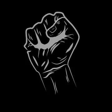 Vector image of someone's hand clenching Stock Illustration