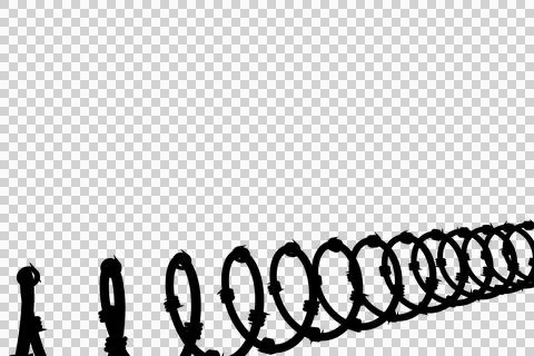 Vector image of spiral barbed wire Stock Photos