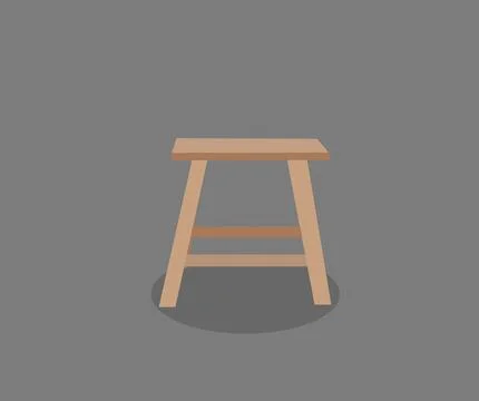 Vector image of stool. Stock Illustration