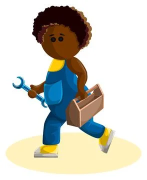 Vector image of a stylized image of a young man in uniform with a monkey wren Ilustração Stock