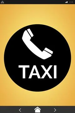 Vector image of taxi text with phone 스톡 일러스트