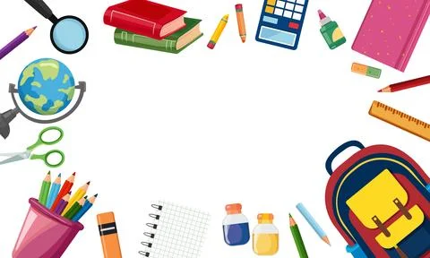 Vector image with the text "Back to school イラスト素材