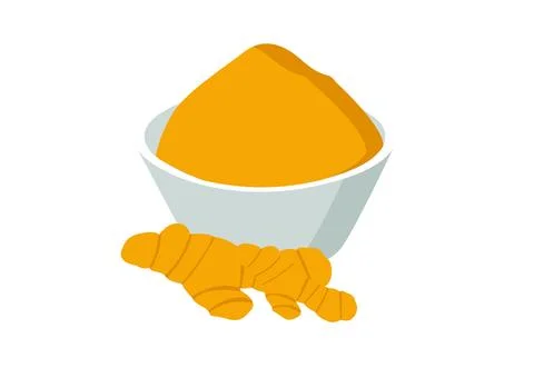 Vector image of tumeric powder Stock Illustration