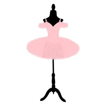 Vector image of a tutu on a tailors dummy Stock Illustration