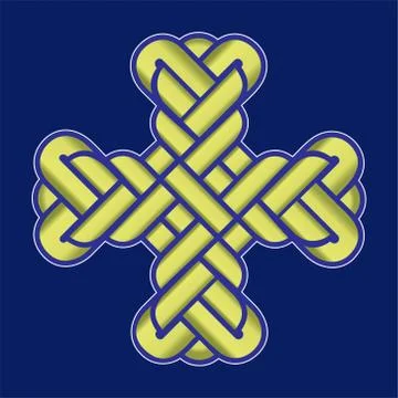 Vector image of twisted Christian Holy cross Stock Illustration