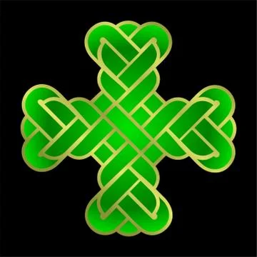 Vector image of twisted Christian Holy cross Stock Illustration
