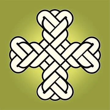 Vector image of twisted Christian Holy cross Stock Illustration