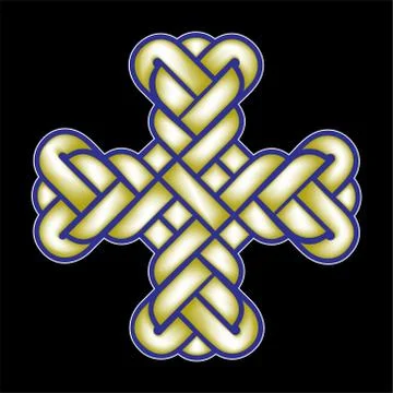 Vector image of twisted Christian Holy cross Stock Illustration