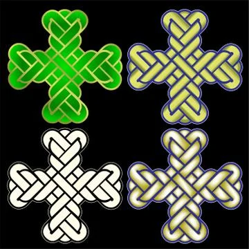 Vector image of twisted Christian Holy cross Stock Illustration