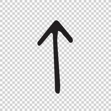 Vector image of upward arrow sign Stock Photos