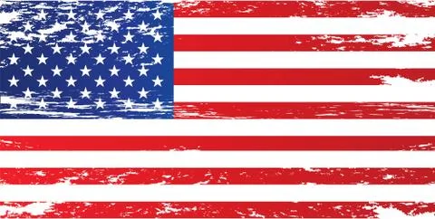 Vector image US flag Stock Illustration