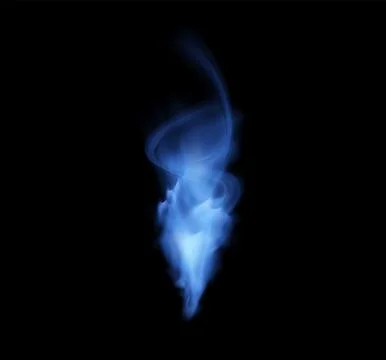 Vector image vertical smoke magic effect in blue, creating a cloudy haze with Stock Illustration