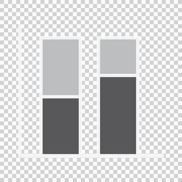 Vector image of vertical stacked bar graph Stock Photos
