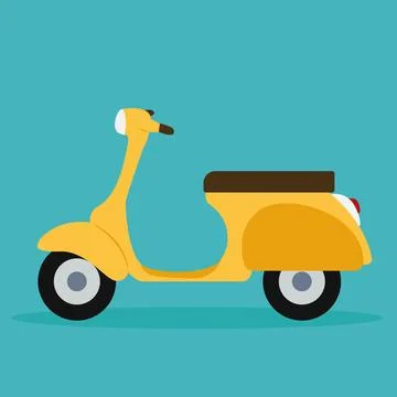 Vector image of Vespa scooter. Stock Illustration