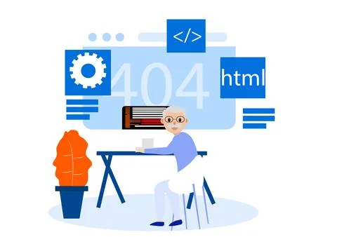 Vector Image Of Web Programmer Stock-Illustration