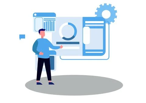 Vector Image Of Website Designer Stock Illustration