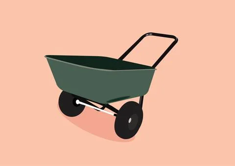 Vector image of Wheelbarrow. Stock Illustration