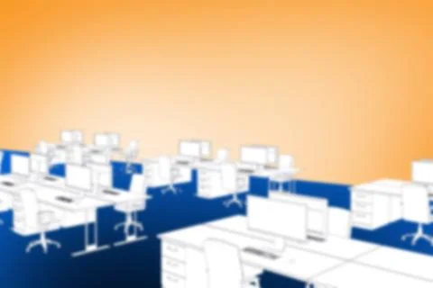 Vector image of white office desk Stock Photos