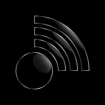 Vector image of Wi-Fi connection icon with flare Stock Illustration