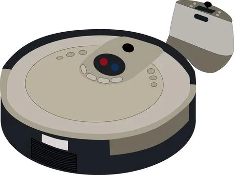 Vector image of a wireless floor vacuum cleaner Stock Illustration