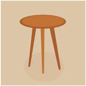 Vector Image Of Wooden Stool Stock Illustration