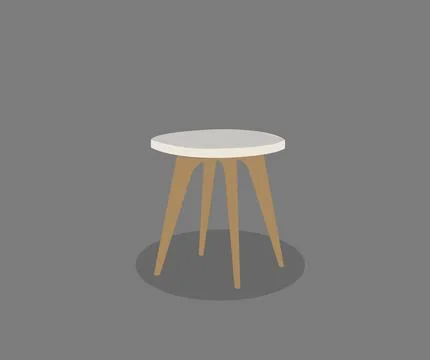 Vector image of wooden stool. Illustrazione stock