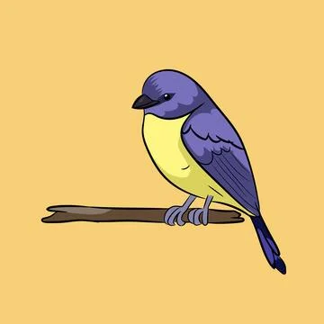 Vector Image Of Yellow Robin Bird Stock Illustration