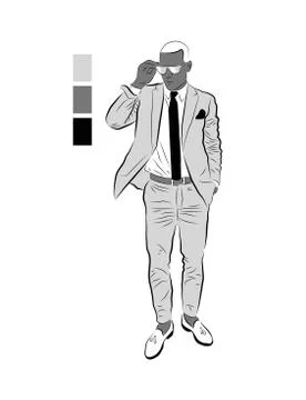 Vector image of a young man. Stock Illustration