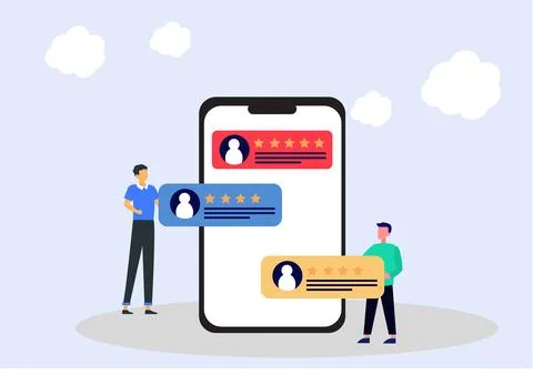 Vector Image Of Youngsters Rating Feedback Stock Illustration
