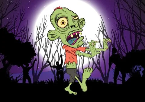 Vector image of Zombie nft. Stock Illustration