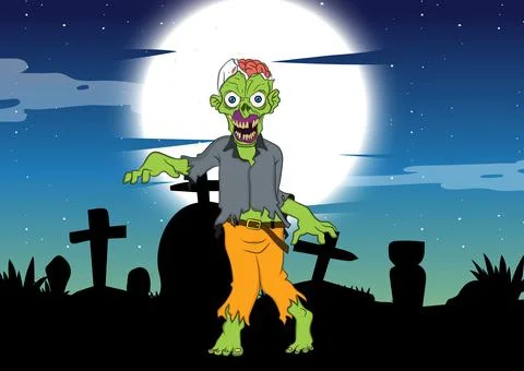 Vector image of Zombie nft. Stock Illustration