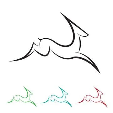 Vector images of deer Stock Illustration