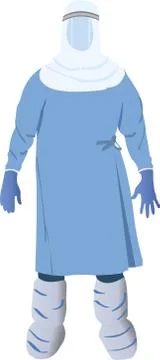 Vector Images of disposable surgical gown for Hospital Stock Illustration
